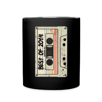 Best of 2014 Cassette Retro Tape - Full Colour Mug - black - Front