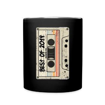 Best of 2019 Cassette Retro Tape - Full Colour Mug - black - Front