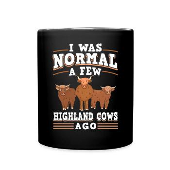 Vache bovine écossaise Highland - Mug uni - noir - Devant