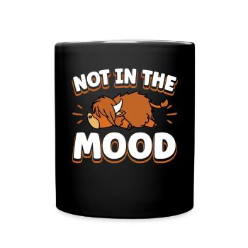 Scottish Highland Cattle Cow - Tasse einfarbig - Schwarz - Vorne