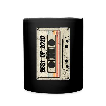 Best of 2020 Kasette - Tasse einfarbig - Schwarz - Vorne