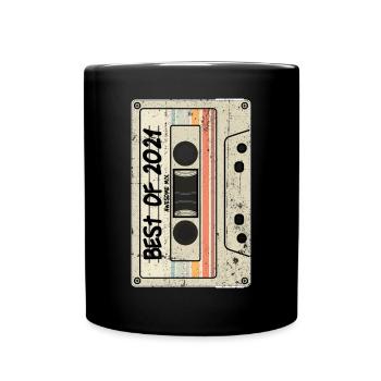 Best of 2021 Kasette - Tasse einfarbig - Schwarz - Vorne