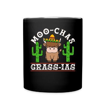 Vache bovine écossaise des Highlands - Mug uni - noir - Devant