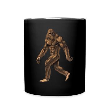 Cryptid Creature Bigfoot - Full Colour Mug - black - Front