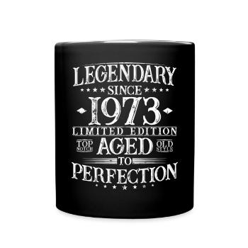 Legendary 1973 Vintage born Birthday Gift - Full Colour Mug - black - Front