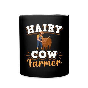 Vache bovine écossaise des Highlands - Mug uni - noir - Devant