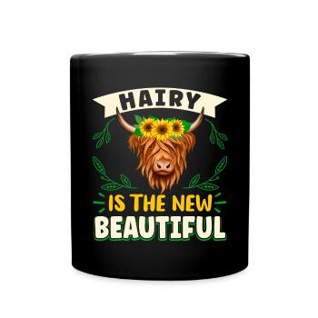 Vache bovine écossaise des Highlands - Mug uni - noir - Devant