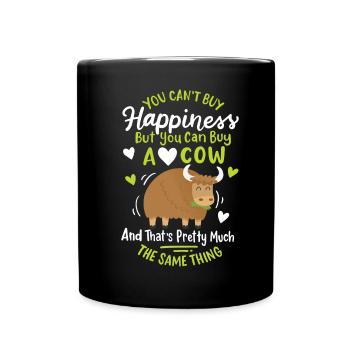 Vache bovine écossaise des Highlands - Mug uni - noir - Devant