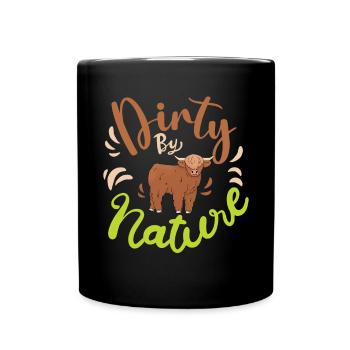 Vache bovine écossaise des Highlands - Mug uni - noir - Devant