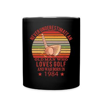 Golfer Golfer Born 1984 Birthday - Full Colour Mug - black - Front