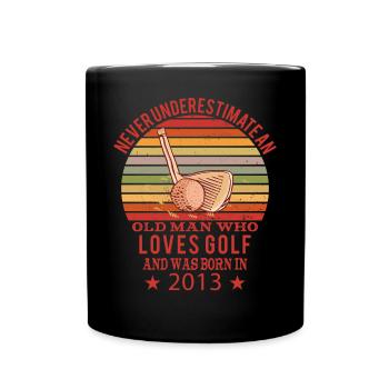 Golfeur Golfeur Né 2013 Anniversaire - Mug uni - noir - Devant