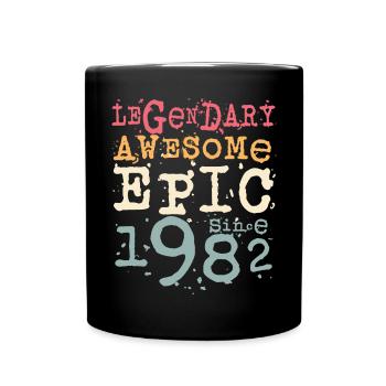 Born in 1982 Birthday Gift - Full Colour Mug - black - Front