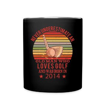 Golfeur Golfeur Né 2014 Anniversaire - Mug uni - noir - Devant