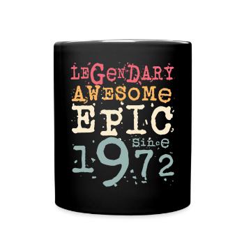 Born in 1972 Birthday Gift - Full Colour Mug - black - Front
