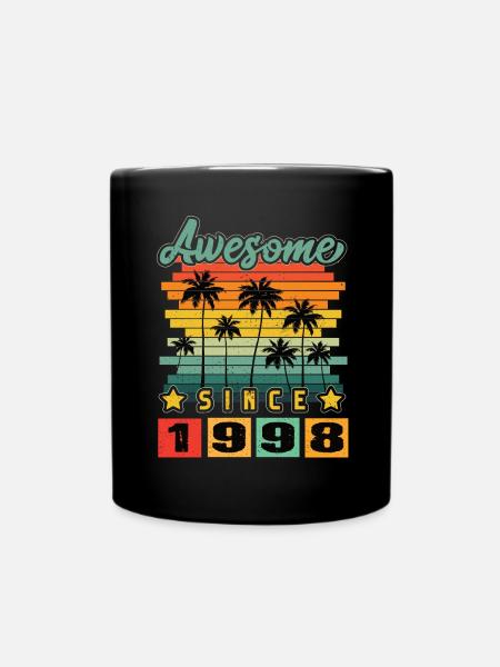 Awesome Since 1998 - Tasse einfarbig - Schwarz