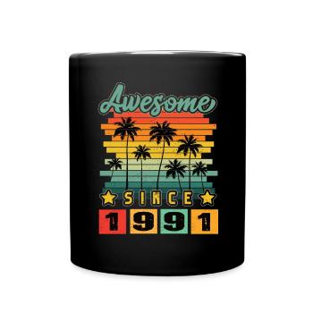 Génial depuis 1991 - Mug uni - noir - Devant