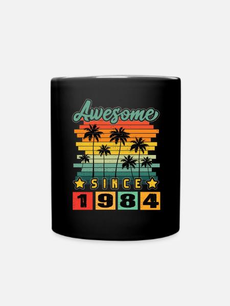Awesome Since 1984 - Tasse einfarbig - Schwarz