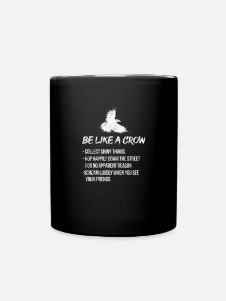 Rabe - Tasse einfarbig - Schwarz