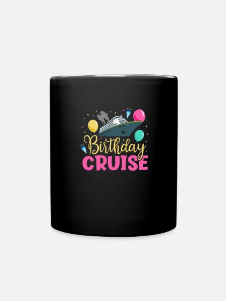 Kreuzfahrt Geburtstag - Tasse einfarbig - Schwarz