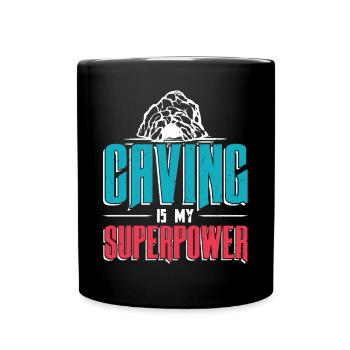 Caving is my superpower - Full Colour Mug - black - Front