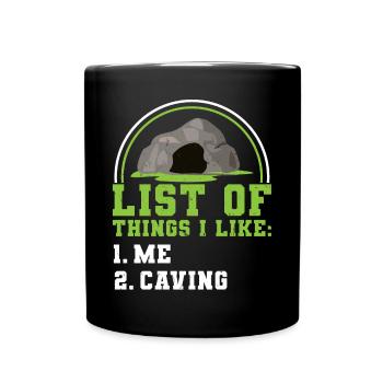 I Like Me And Caving - Caver - Full Colour Mug - black - Front