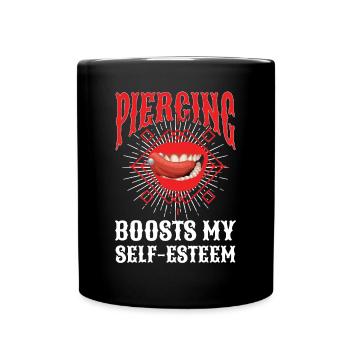 Piercing Boosts My Self-Esteem - Full Colour Mug - black - Front