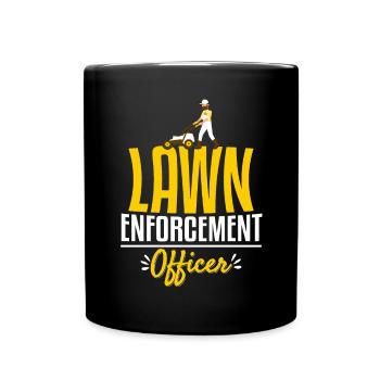 Enforcement Officer Gardening Pun - Full Colour Mug - black - Front