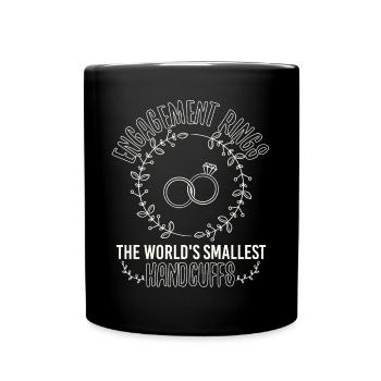 Rings Worlds Smallest Handcuffs - Full Colour Mug - black - Front