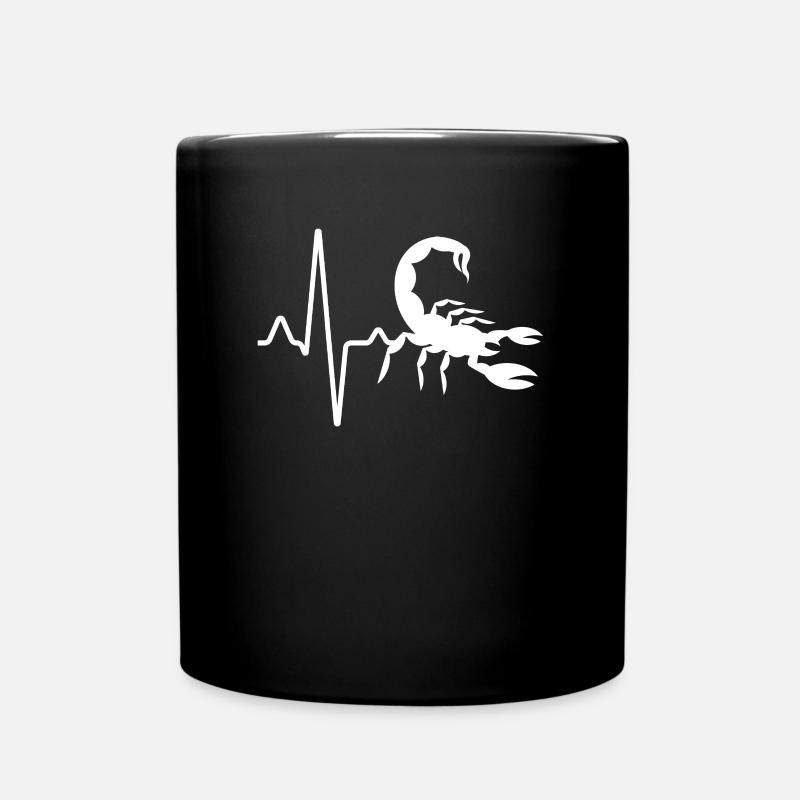 Skorpion Herzschlag - Tasse einfarbig - Schwarz