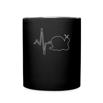 Snail Heartbeat - Full Colour Mug - black - Front