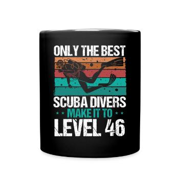 46 Scuba Diving Level 46 Year Diver Snorkeling - Full Colour Mug - black - Front