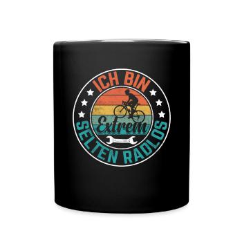 Ich bin extrem selten Radlos 04 - Tasse einfarbig - Schwarz - Vorne