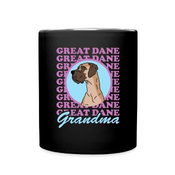 Deutsche Dogge Hunde Hundebesitzerin Geschenk - Tasse einfarbig - Schwarz - Vorne