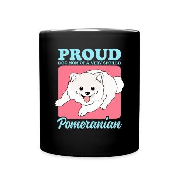 Poméranien Maman Zwergspitz Propriétaire de chien Cadeau - Mug uni - noir - Devant