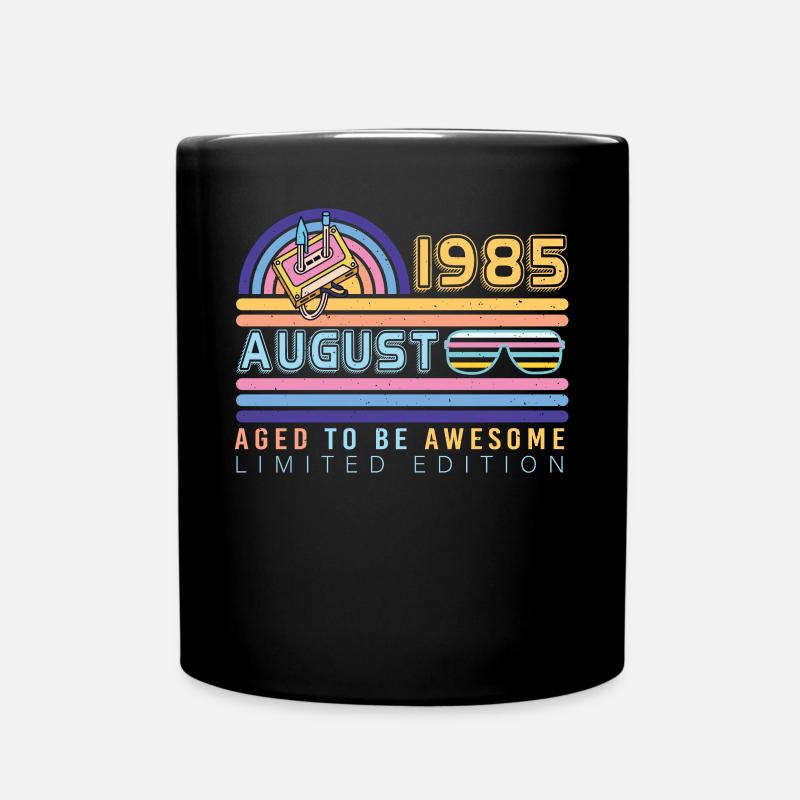 Geburtstagsgruss August 1985 - Tasse einfarbig - Schwarz