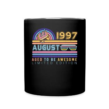 Born in August 1997 - Full Colour Mug - black - Front