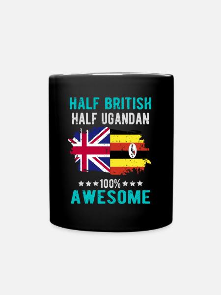 Halb Brite Halb Ugander - Tasse einfarbig - Schwarz