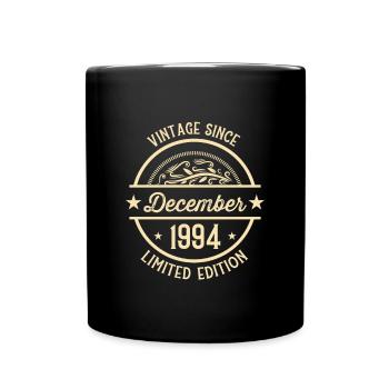 Geburtstag Vintage seit Dezember 1994 - Tasse einfarbig - Schwarz - Vorne