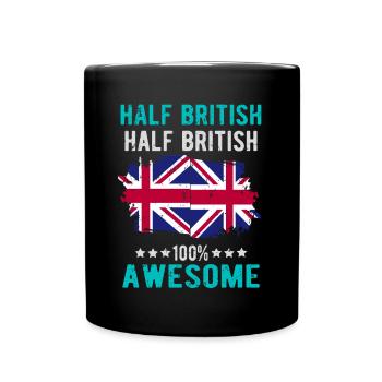 Half British Half British - Full Colour Mug - black - Front
