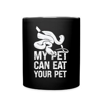Serpent Serpent Mon animal de compagnie peut manger votre - Mug uni - noir - Devant