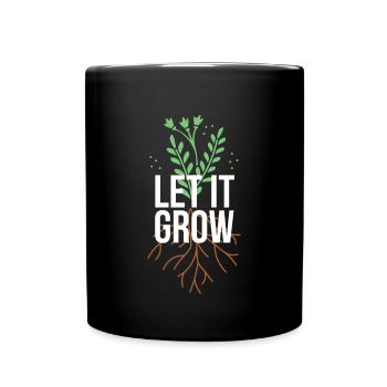 Let It Grow Shirt Gift Gardener - Full Colour Mug - black - Front