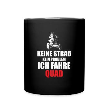 Quad Fahrer Shirt Geschenk - Tasse einfarbig - Schwarz - Vorne