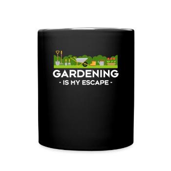 Le jardinage est mon jardinier de chemise d’évasion - Mug uni - noir - Devant