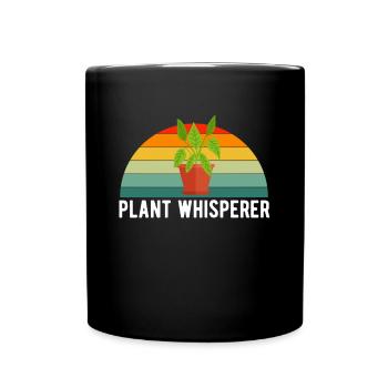 Plant Whisperer Shirt Gift Vintage Retro - Full Colour Mug - black - Front