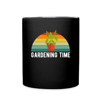 Gardening Time Vintage Retro Gardener Shirt - Mug uni - noir - Devant