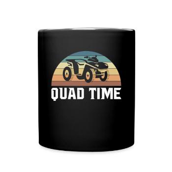 Vintage Retro Quad Time Shirt Cadeau - Mug uni - noir - Devant
