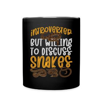Snake Serpent Introverted But - Tasse einfarbig - Schwarz - Vorne