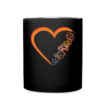 Snake Serpent Heart - Tasse einfarbig - Schwarz - Vorne