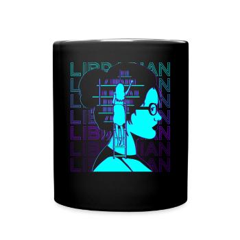 Librarian Retro - Full Colour Mug - black - Front