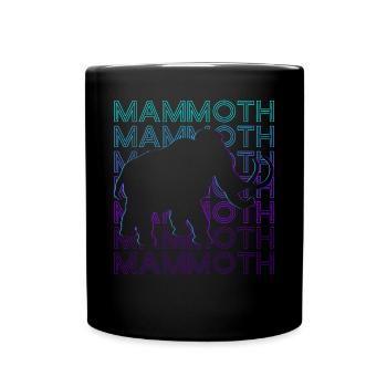 Mammut Elefant Retro - Tasse einfarbig - Schwarz - Vorne